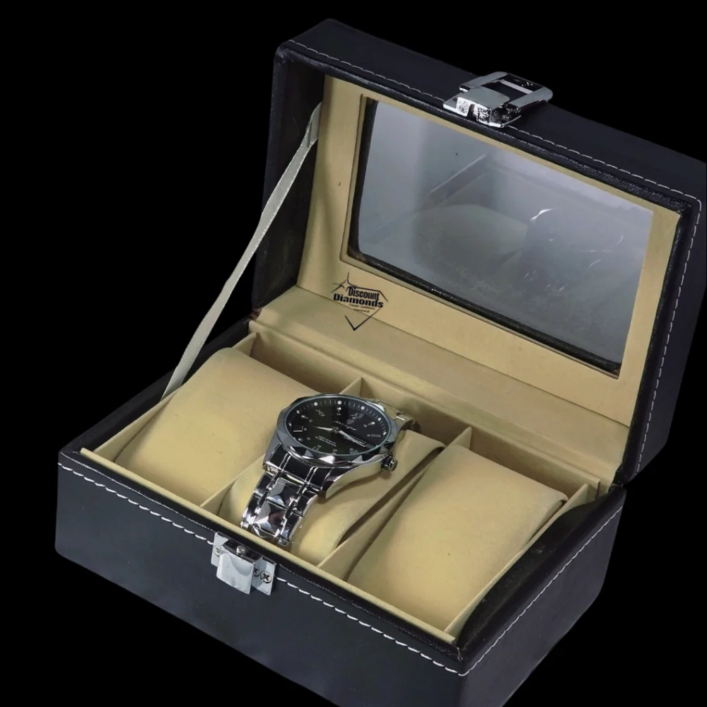 Men's Watch/Jewelry Organizer Holds Three